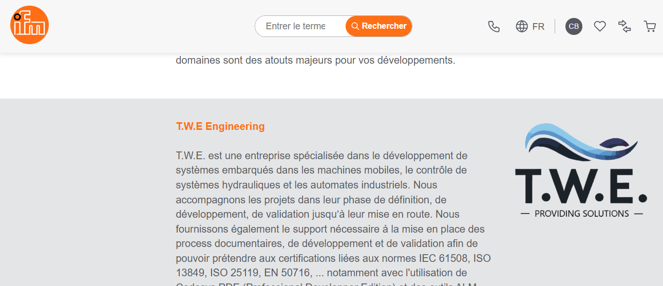 TWE intégrateur IFM